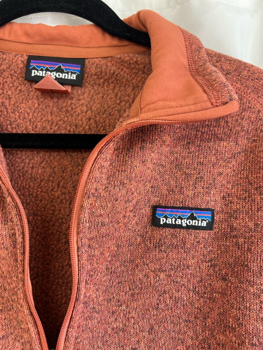Patagonia Better Sweater 1/4 Zip Fleece Pullover Jacket Burl Red Heather Medium - Picture 4 of 12